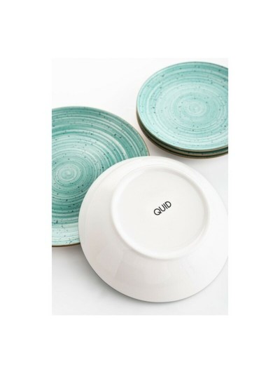 Dinnerware Set Quid Montreal Ceramic Turquoise Stoneware 18 Pieces