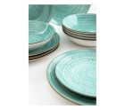 Dinnerware Set Quid Montreal Ceramic Turquoise Stoneware 18 Pieces