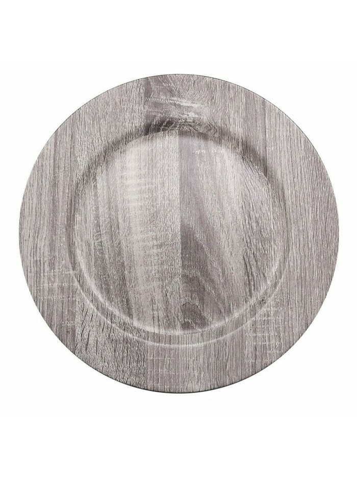 Bajo Plato Versa Gris Bambú Polipropileno (33 x 33 cm)