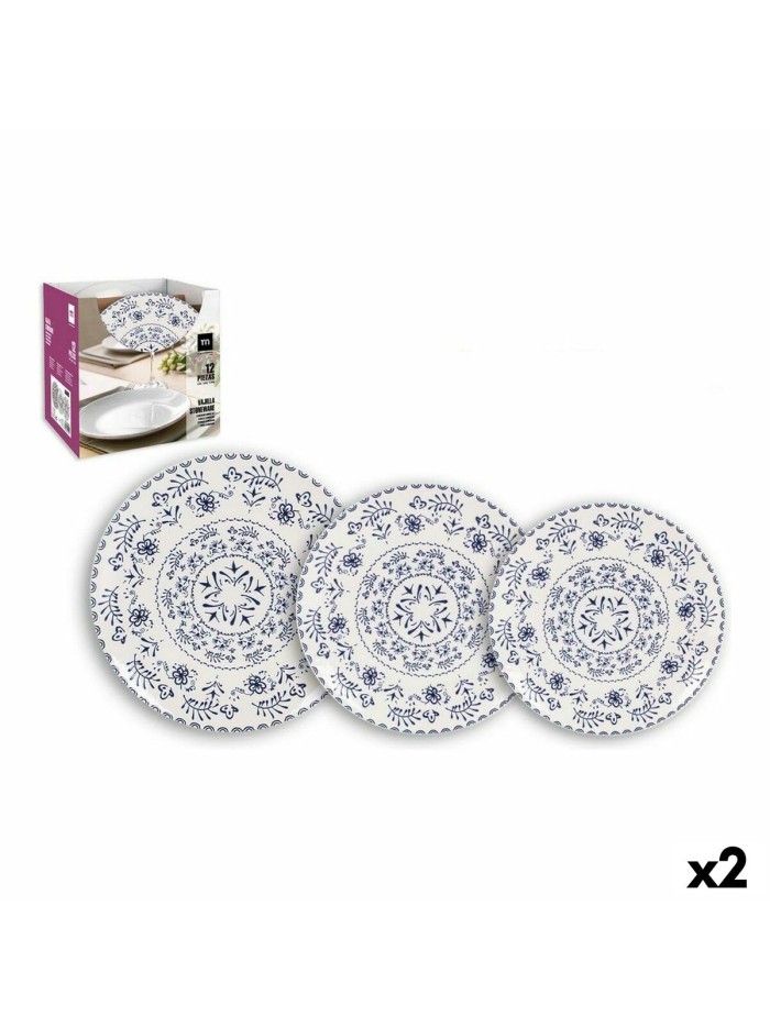 Tableware Inde Blur Stoneware (2 Units) (12 pcs)