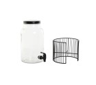 Dispensador de bebidas Home ESPRIT Negro Metal Cristal 5,5 L 21 x 21 x 37 cm