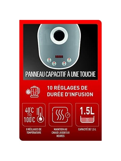 Hervidor y Tetera Eléctrica Tefal BJ551B10 Blanco/Gris Acero Inoxidable 1,5 L
