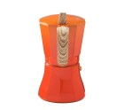 Cafetera Italiana petra Naranja Aluminio 6 Tazas (Reacondicionado B)