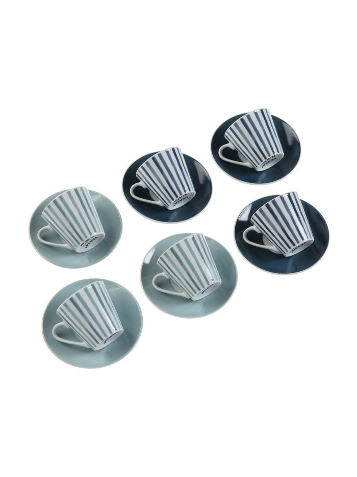 Juego de 6 Tazas de Café Versa Adanna Porcelana