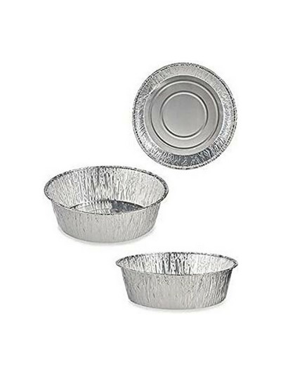 Set of trays Silver Aluminium 25 x 8 x 25 cm (Ø 20 x 7 cm)