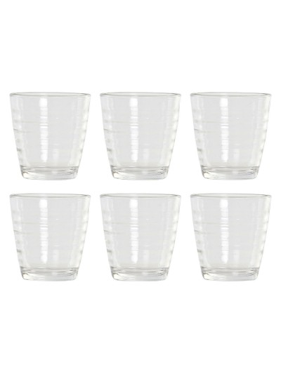 Set de Verres DKD Home Decor Multicouleur Transparent Verre Plastique 250 ml (6 pcs)