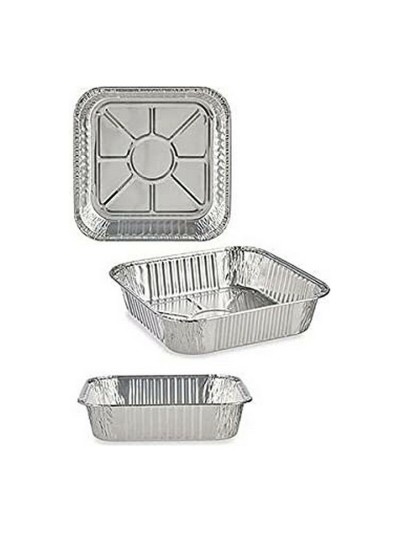 Set of trays Silver Aluminium 20,5 x 6,5 x 20,5 cm