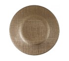 Plato Llano Dorado Vidrio 21 x 2 x 21 cm