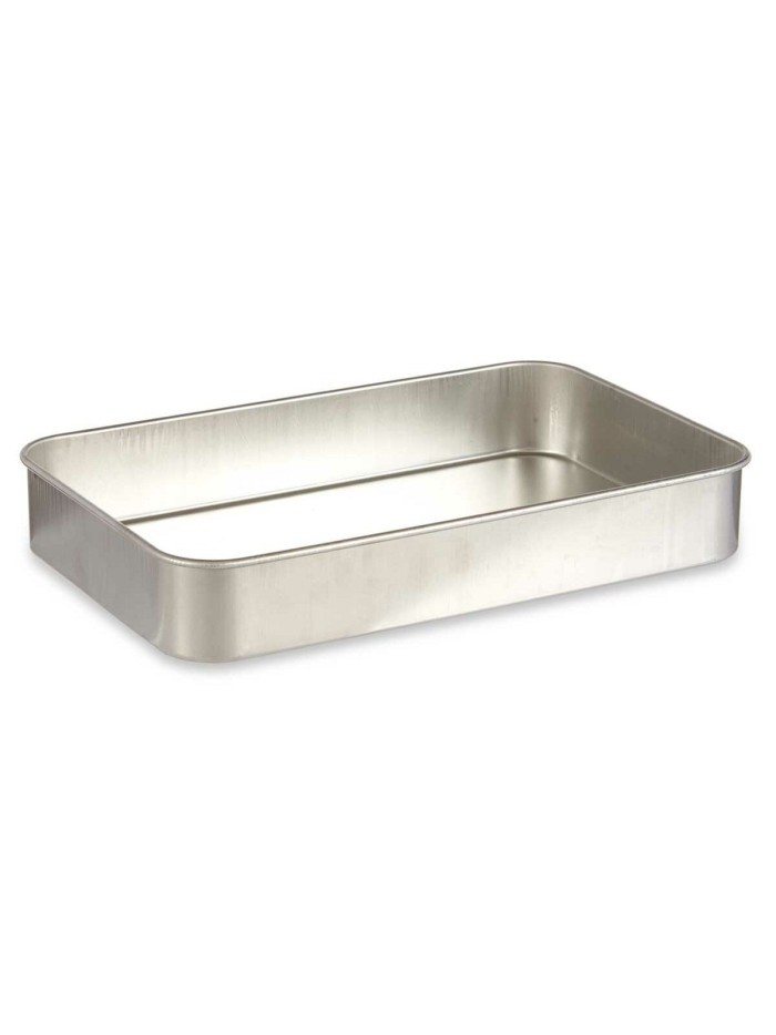 Plat à gratin 26 x 6,5 x 41 cm Argenté Aluminium
