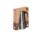 Cafetera Italiana Negro Plateado Acero 9 Tazas