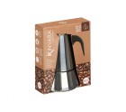 Cafetera Italiana Negro Plateado Acero 4 Tazas
