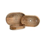 Set of trays Romimex Brown Mango wood 42 x 5 x 28 cm 3 Pieces