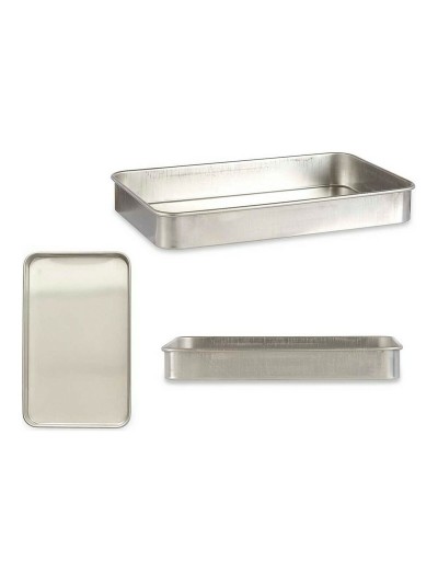 Plat à gratin 32 x 7 x 51,5 cm Argenté Aluminium