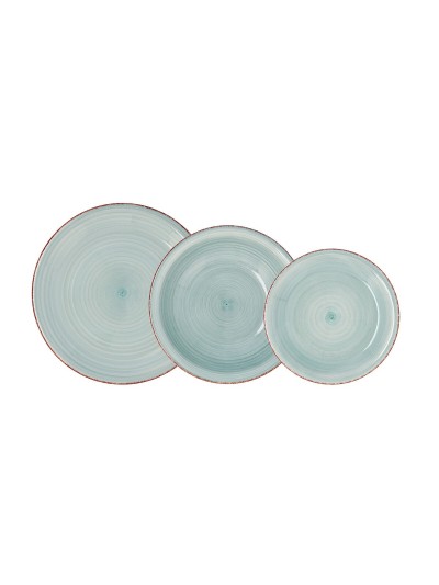 Vajilla Quid Vita Aqua Azul Cerámica 18 Piezas