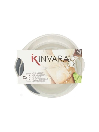 Bol mesureur Gris 2,5 L 2 L 1,5 L polypropylène TPE (3 pcs)