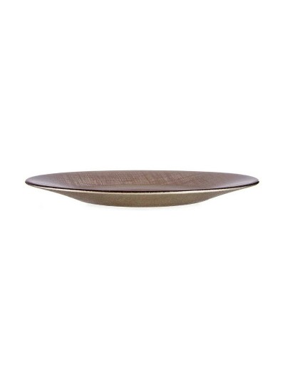 Plato Llano Dorado Vidrio 21 x 2 x 21 cm