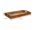 Tray Alexandra House Living White Natural Mango wood 29 x 6 x 43 cm