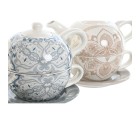 Teapot Home ESPRIT Blue White Beige Light Pink Dolomite 750 ml (2 Units)