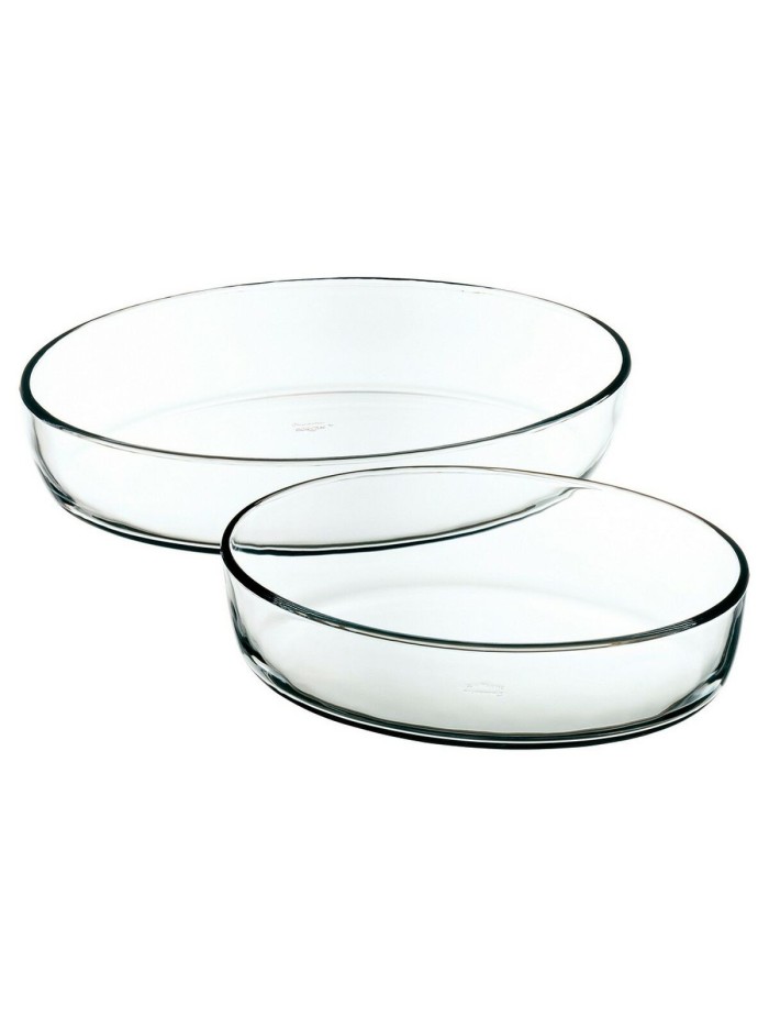 Bandeja para Horno 330Y2 Transparente Vidrio de Borosilicato 1,5 L 3,2 L (2 pcs)