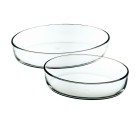 Bandeja para Horno 330Y2 Transparente Vidrio de Borosilicato 1,5 L 3,2 L (2 pcs)