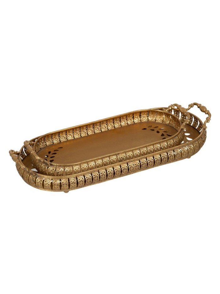 Snack tray Golden Iron 55 x 22 x 8,5 cm (2 Units)