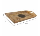 Tray Alexandra House Living White Natural Mango wood 25 x 6 x 48 cm