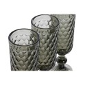 Set de Verres Home ESPRIT Gris Verre 150 ml (6 Unités)