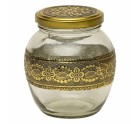 Tray Alexandra House Living Golden Glass Aluminium MDF Wood 27 x 7 x 33 cm