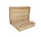 Set of trays Romimex Natural wicker 2 Pieces