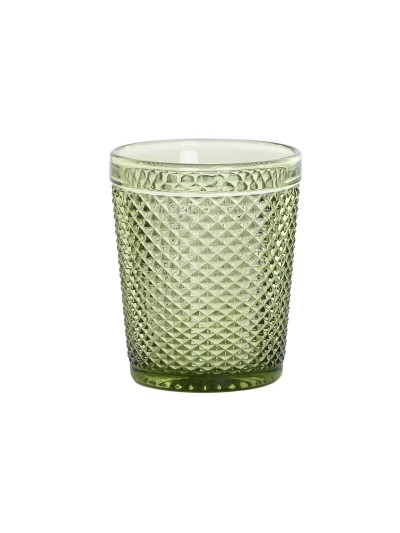 Set de Vasos DKD Home Decor Verde Cristal Con relieve 240 ml (6 Unidades)