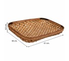 Tray Alexandra House Living Light brown Bamboo 38 x 8 x 48 cm