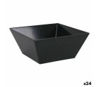 Snack Bowl La Mediterránea Melamin Anthracite 18 x 18 x 8 cm (24 Units)