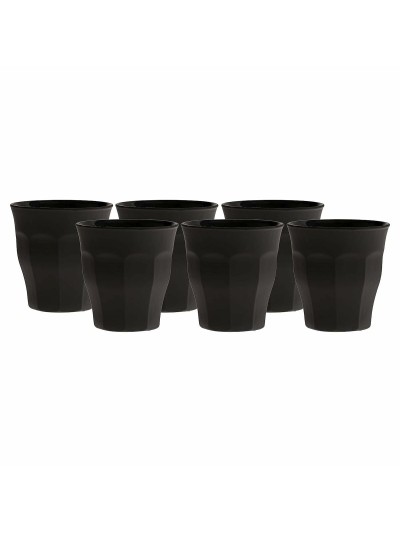 Vaso Picardie Negro (6 piezas) – Reacondicionado
