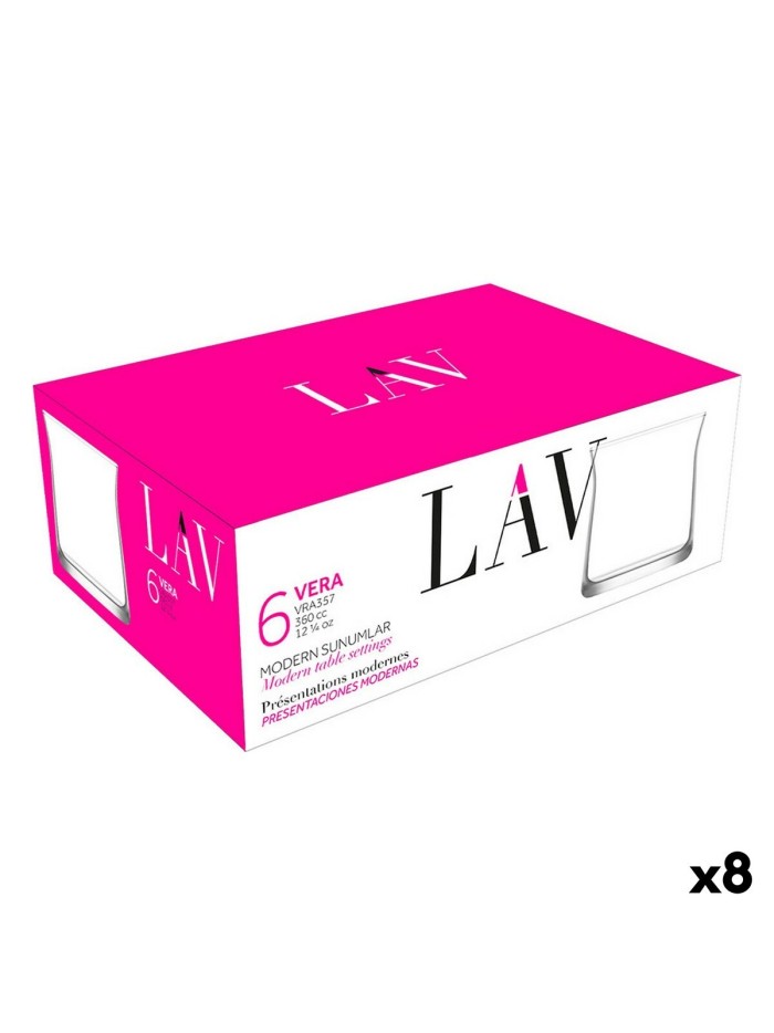 Set de Vasos LAV Vera 360 ml 6 Piezas (8 Unidades)