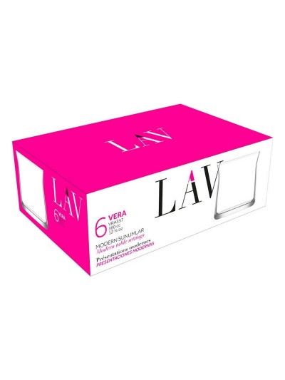 Set de Vasos LAV Vera 360 ml 6 Piezas (8 Unidades)
