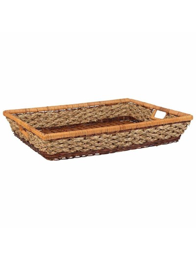 Tray Alexandra House Living Brown Rope 50 x 10 x 60 cm Rectangular