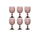 Set of cups Home ESPRIT Pink Crystal 325 ml (6 Units)