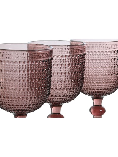Set of cups Home ESPRIT Pink Crystal 325 ml (6 Units)
