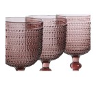 Set de Copas Home ESPRIT Rosa Cristal 325 ml (6 Unidades)