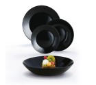Assietes Luminarc Zelie Noir verre 18 Pièces