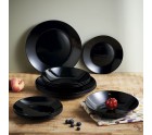 Vajilla Luminarc Zelie Negro Vidrio 18 Piezas