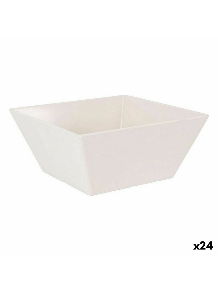Bol para Aperitivos La Mediterránea Melamina Blanco Brillo 18 x 18 x 8 cm (24 Unidades)