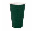 Set of glasses Algon Disposable Cardboard Green 7 Pieces 450 ml (16 Units)