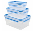 Set de Recipientes de Cocina Herméticos Apilables Tefal Plástico (3 Piezas)