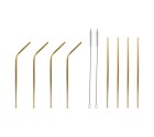 Reusable Drinking Straw DKD Home Decor Golden Stainless steel