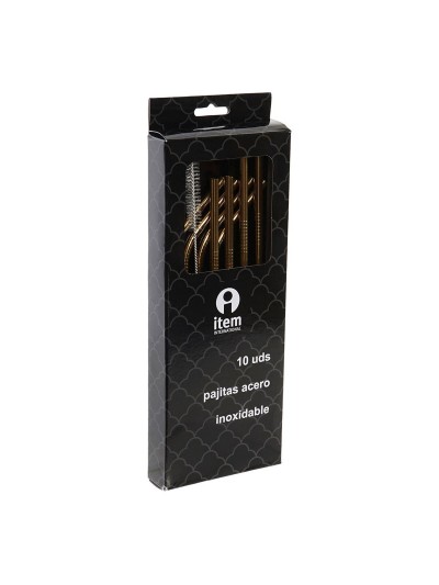 Reusable Drinking Straw DKD Home Decor Golden Stainless steel