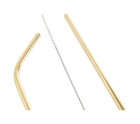 Reusable Drinking Straw DKD Home Decor Golden Stainless steel